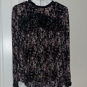 Cato Multicolor Floral Lace Blouse